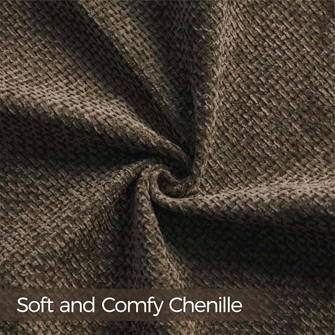 a moment Dark Brown Chenille Throw Pillow Covers 22x22 Inch Pack of 2 Modern Decorative Throw Pillow Covers Farmhouse Cross Covers Home Decor for Sofa Bedroom Living Room