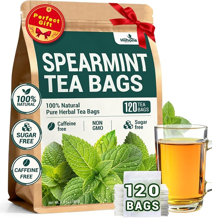 Spearmint Leaf Herbal Tea - Caffeine Free, 120 Teabags