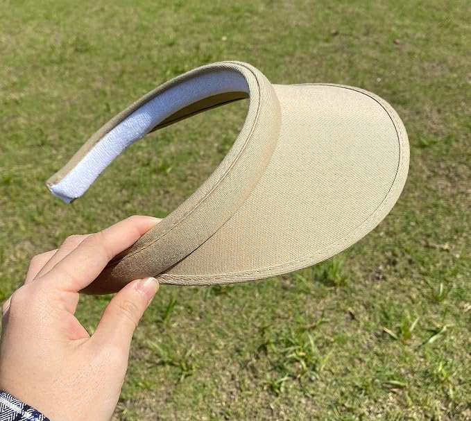 2 Pack Sun Visor Hats Women Men Clip On Wide Brim Visors Hat Outdoor Sports Golf Beach Travel Tennis Caps