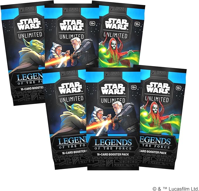 Star Wars: Unlimited TCG Legends of The Force PRERELEASE Box - Includes 6 Booster Packs & Exclusive Promo Cards, Ages 12+, 2+ Players, 20 Minute Playtime, Made by Fantasy Flight Games