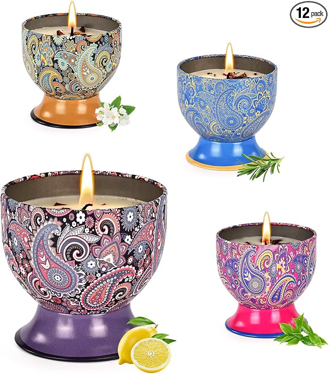 Aromatherapy Candle Gift Set (4-Pack),Natural Soy Candles,Women's Candle Gift,Non-Toxic Eco-Friendly Candles,Perfect for Men,Women,or Friends,Ideal Birthday or Wedding Gifts