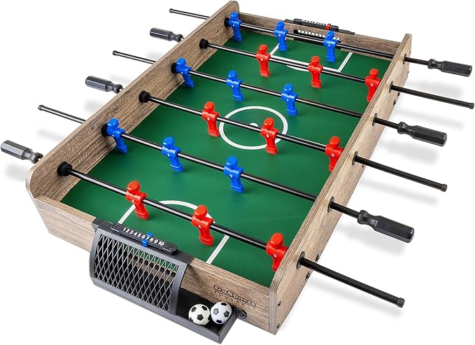 GoSports 32 Inch Tabletop Foosball Game Set - Oak or Black | Tabletop, Foosball, Oak, Black