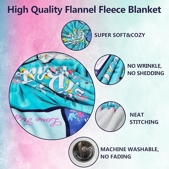 Teacher Gifts Blanket for Women Appreciation Gift Graduation Birthday Retirement Thank You Gifts Christmas Back to School Throw Blankets for Teacher 60"x50"