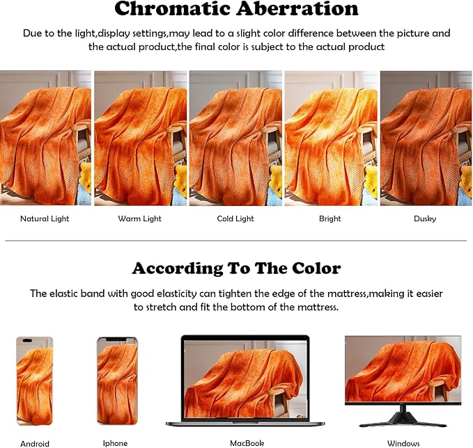 NEWCOSPLAY Fleece Leaves Pattern Throw Blanket, Orange, 50"x60" | Super Soft Throw Blanket, Lightweight Cozy Bed Sofa Blanket, Premium Silky Flannel Fleece, Travel Blanket for All Season Use