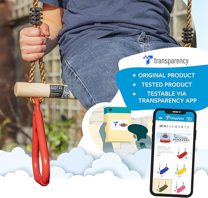 Trapeze Swing Bar for Kids Indoor & Outdoor | Adjustable Trapeze Bar with Rings for Swing Set | Hanging Gymnastics Bar for Monkey Bars, Ninja Course & Play Set