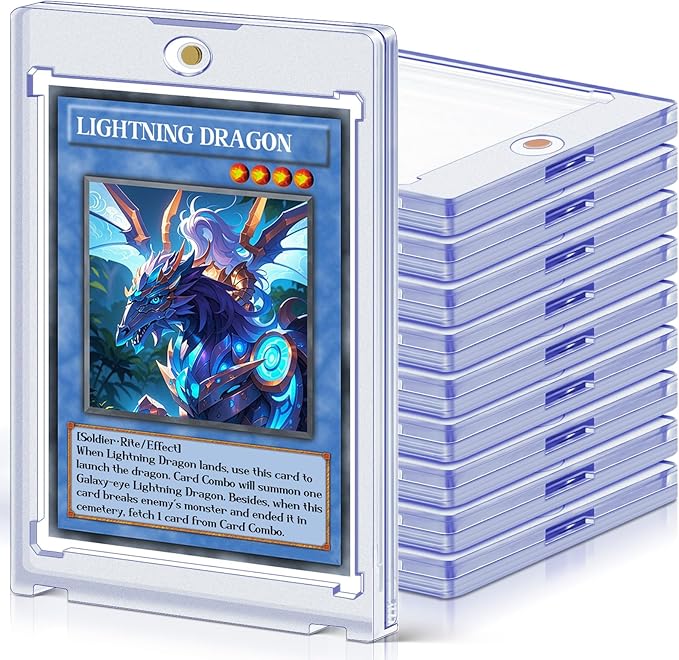 10 ct Magnetic Card Holders for Trading Cards, 35 pt Hard Cards Sleeves Case Fit for MTG Cards, Standard Cards, Sports Cards, Baseball Cards