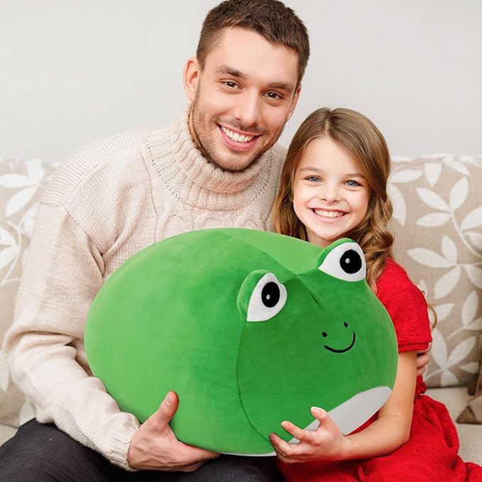 Wepop 20in Frog Stuffed Animal, Big Frog Plush, Cuddle Stuffed Plushies Pillows Gifts for Kids Adults Boys and Girls