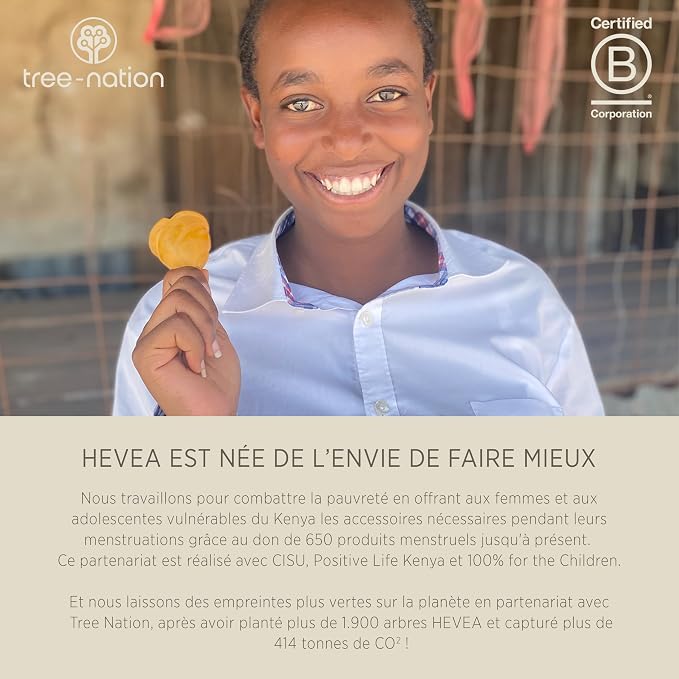 Hevea Loop Menstrual Cup Single-Pack Size 1 (Natural), Made from 100% Natural Rubber - Softest Period Cup - Wear for up to 12 Hours