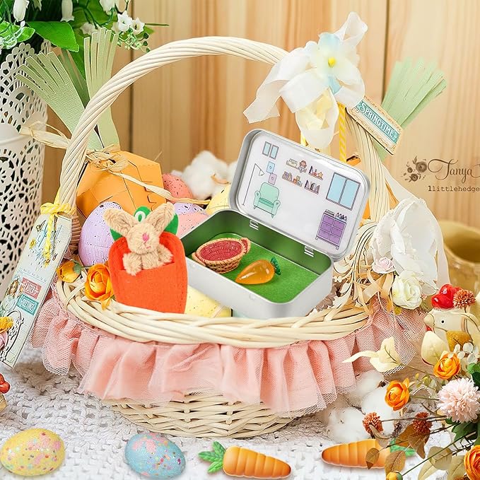 Little Pocket Bunny, Easter Basket Stuffer, Easter Gifts for Kids, DIY Pet Bunny Adoption, Easter Baskets