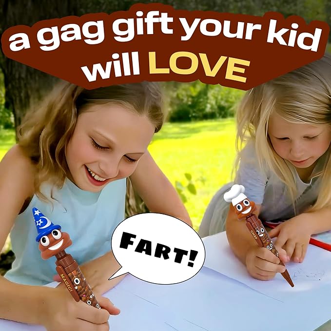Farting Poop Pen with Multiple Funny Sounds - Perfect Halloween Games & Novelty Gift for Teens, Kids & Boys - Pen & Prank Toy for Halloween Parties, Games & Family Fun All Day (Cowboy)