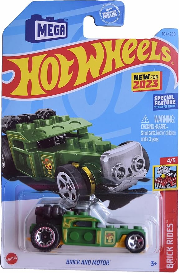 Hot Wheels Brick and Motor, Brick Rides 4/5 [Green] 104/250