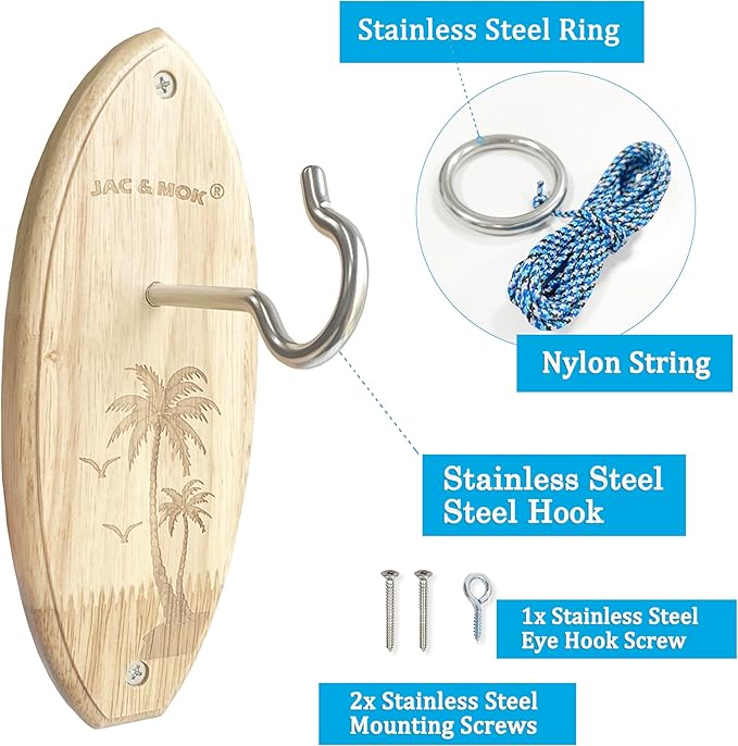 Deluxe Hook and Ring Toss Game, Outdoor Indoor Toss Game Set, Throwing Toys for Family, Party Games