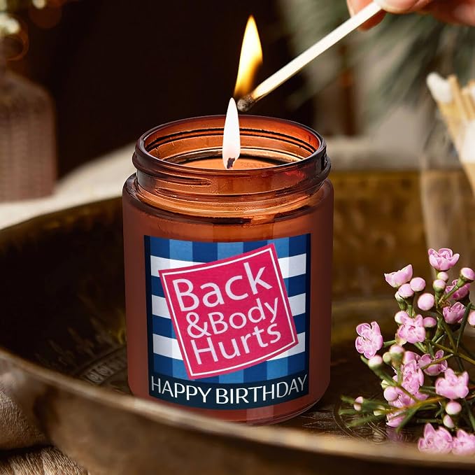 Happy Birthday Gifts for Women Men - Sending Love Hugs Relaxing Birthday Candle for Mom Sister Girlfriend Bestie Daughter Aunt - Best Gift for Her - Cashmere Vanilla Scented Soy Jar Candle