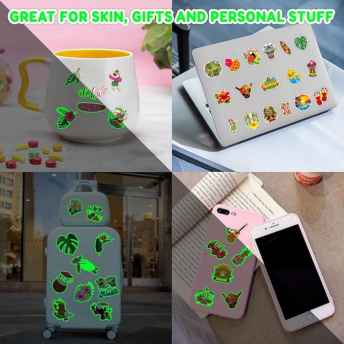 96 PCS Floral Cowgirl Horse Derby Pre-Cut Temporary Tattoos Birthday Party Favors Decorations Supplies Stickers Racing Pink Wild Horse Rodeo Cowboy Girls Boys Men Gift School Prizes Rewards (Luminous)