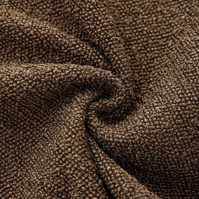 Foindtower Set of 2, Decorative Textured Boucle Throw Pillow Covers Accent Solid Pillow Cases Neutral Soft Couch Cushion Case for Chair Sofa Bedroom Living Room Home Decor 26x26 Inch Chocolate