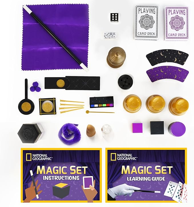 National Geographic Mega Magic Set - More Than 75 Magic Tricks for Kids to Perform with Step-by-Step Video Instructions for Each Trick Shown by a Professional Magician (Amazon Exclusive)