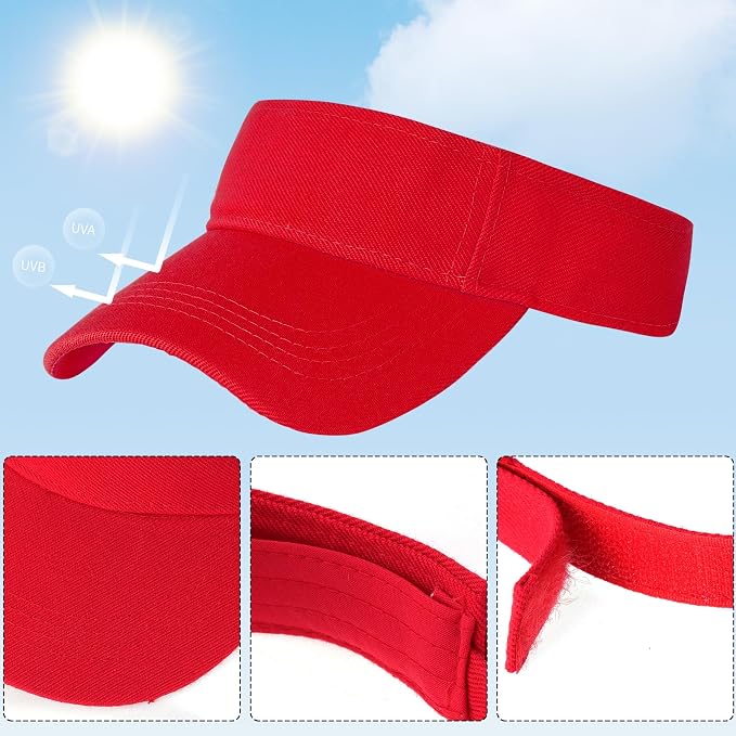 Marrywindix 1 Piece of Sport Wear Athletic Visor Sun Sports Visor Hat Visor Adjustable Cap for Women and Men