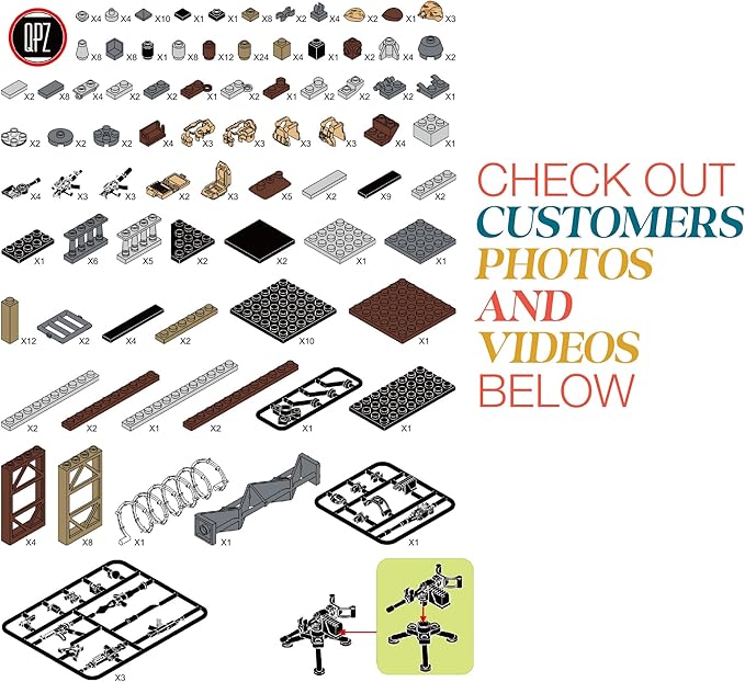 Military Base Army Building Blocks Sets with Guns Weapons Armor Accessories Pack for Soldiers Minifigures Compatible with Lego