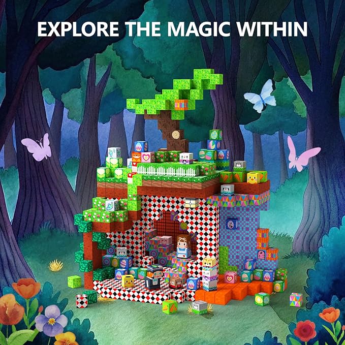 GobiDex 100PCS Magnetic Blocks Kids Building Toys for Boys Girls 3+, Game-Based Build MagWonder with Magnet Construction Toys, STEM Sensory Gift for Birthday