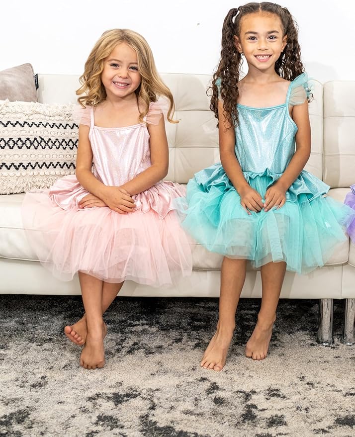 Little Adventures Rose Gold Tutu Princess Dress Up Costume - Machine Washable Child Pretend Play Dress with No Glitter