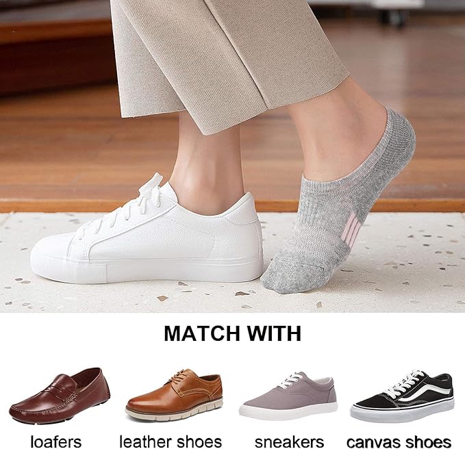 Gonii Womens No Show Socks Athletic Ankle Socks Cushioned Running Low Cut 5-8 Pairs