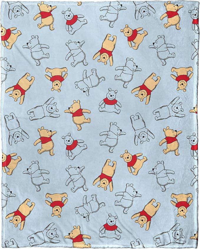 Northwest Character Hugger Pillow & Silk Touch Throw Blanket Set, 40" x 50", Winnie The Pooh - Favorite Bear