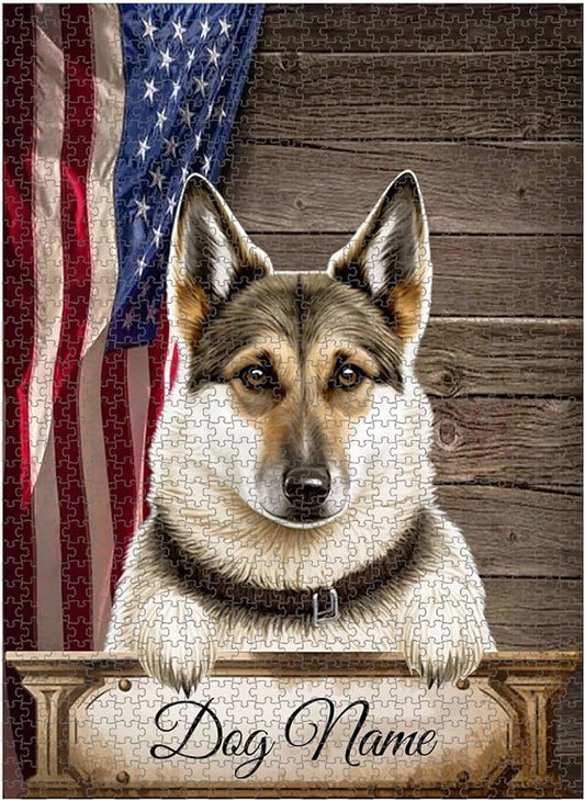 Custom Wooden Jigsaw Puzzles with Your Dog's Name on West Siberian Laika Art Print - 300 500 1000PCS Puzzles Game and Home Wall Decor
