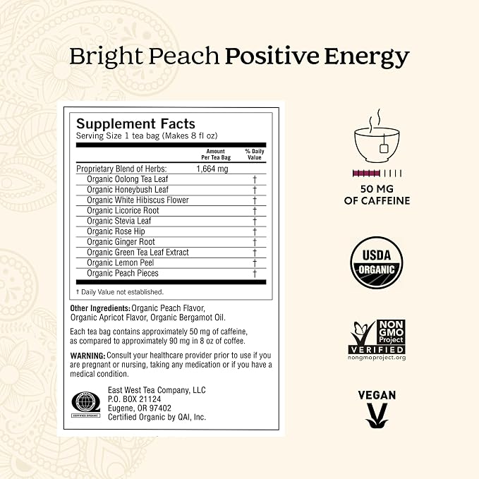 Yogi Tea - Morning Energy Variety Pack (3 Pack) Includes Peach Bergamot Bright Day, Sweet Tangerine Positive Energy, Spiced Blackberry Focus - 48 Organic Tea Bags