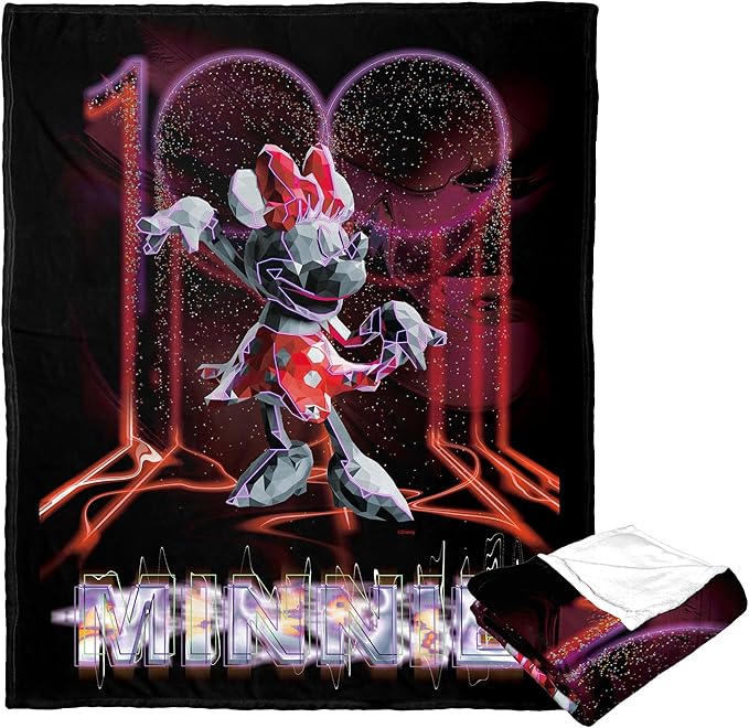 Northwest Disney 100 Silk Touch Throw Blanket, 50" x 60", Minnie One Hundred