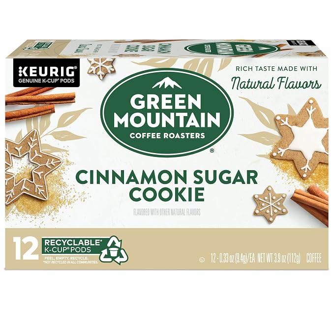 Green Mountain Coffee Roasters light roast Pod Cinnamon Sugar Cookie Coffee, 12 Count