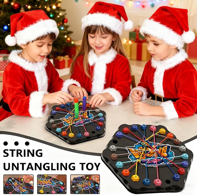 Untangle The Rope Challenge is Cool Andor Interactive Logic Puzzle Game, Family Rope Puzzle Parent-Child Toy Nursery, Day Care Center, Kindergarten,Valentine Day