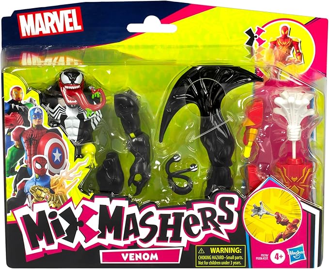 Spider-Man MixMashers Marvel Venom Custom Spider-Man Mix-and-Match Deluxe Action Figure & Accessories, 5-Inch-Scale (12 cm) Super Hero Toys for Kids Ages 4+