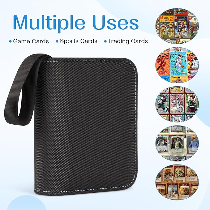 1 Pocket Card Binder – Collectible Trading Card Album, Single Card Holder with 20 Pages, Holds 40 Cards, Side-Loading Mini Binder for TCG, MTG, Sports, Baseball, Football, Small Sports Card Book