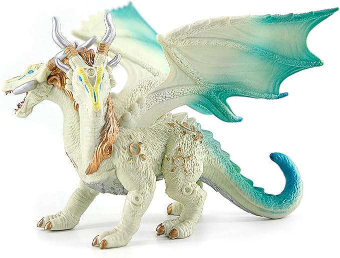RECUR Bright Dragon Action Figurine, White Dragon Toys for Boys Girls Kids, RPG Figures Miniatures for Tabletop Display & Roleplaying, Collectors Toy Age 3 +