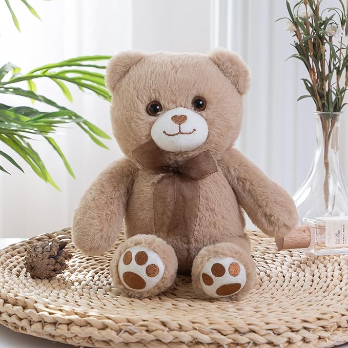 Brown Teddy Bear Stuffed Animal Small Teddy Bear with Heart Plush Toys Stuffed Animals for Her Cute Stuffed Animals Teddy Bears Stuffed Bear Plush 9 Inch Animal Plushies Halloween