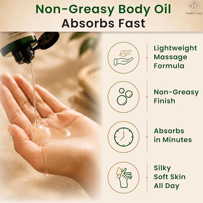 Lush Love Refreshing Citrus Massage Oil – Lime & Juniper Berry Body Massage Oil with Natural & Organic Oils – Smooth Glide, Non-Greasy Feel for Massage, Body Care & Daily Wellness – 7.5 Fl Oz
