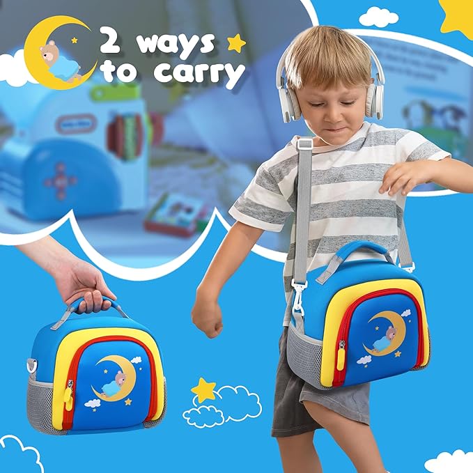 Carrying Bag Compatible with Little Tikes Story Machine Books Starter Set, Kids Toys Storage Case with Handle and Shoulder Strap for Little Tikes, Bag for Storybook Audio Play Character