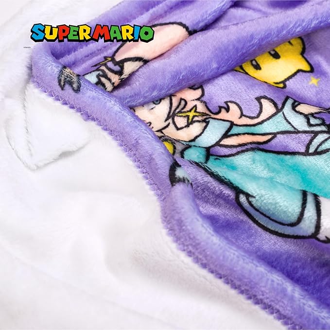Super Mario Rosalina Gaming Kids Bedding Super Soft Plush Throw Blanket, 46 in x 60 in, (Officially Licensed Product)