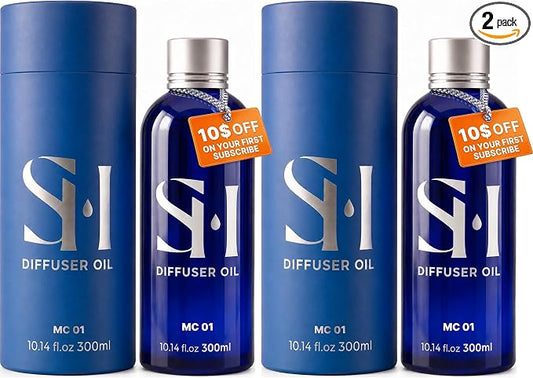 Inspired by 6-Star Hotel Monaco MC01 Hotel Scent Diffuser Oil | 2 Pack of 10.14 Fl Oz (300ml) - Waterless Diffuser Oil Refill & Highly Concentrated Fragrance Oil, Diffuser Oil Scents Luxury
