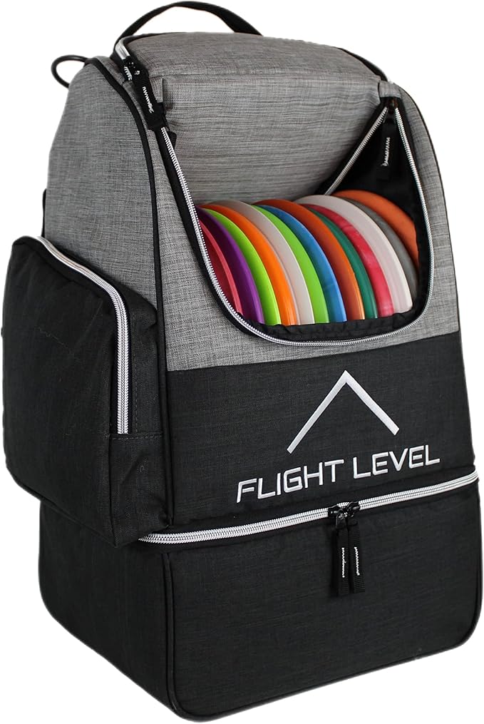 Flight level Disc Golf Backpack with Insulated Cooler | Frisbee Disc Golf Bag | Large Capacity up to 20 Discs