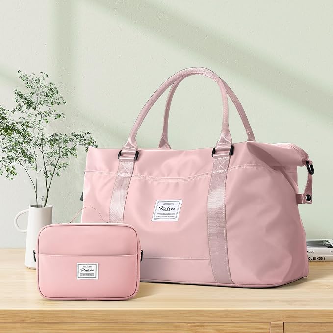 Travel Duffel Bag, Carry On Overnight Weekender Bags for Women | Travel Bag with Wet Pocket & Trolley Sleeve, For Spirit Airlines 18x14x8 Personal Item Bag