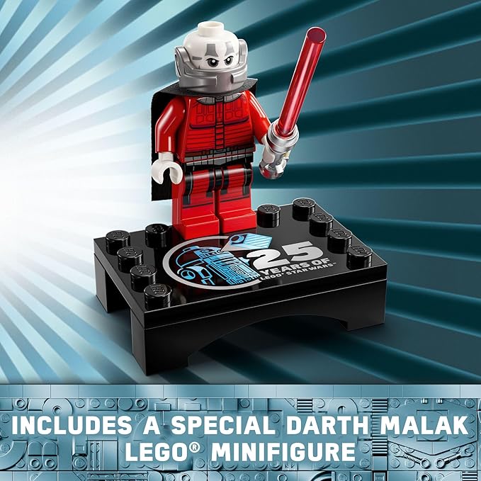 LEGO Star Wars R2-D2 Building Toy Set - Play or Display Star Wars Toy for Boys & Girls, Ages 10+ - Gift Ideas for Kids & Fans - Includes 25th Anniversary Darth Malak Minifigure - 75379