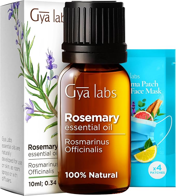 Basil & Rosemary Essential Oil Set - Aromatherapy Grade Essential Oils Set - 2x0.34 fl oz - Gya Labs