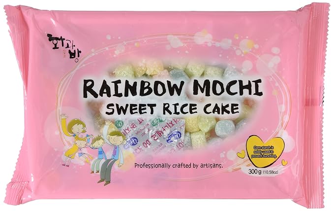 Mochi Sweet Rice Cakes MINI Sweet Rice Cake - Rainbow 300G 10.58oz