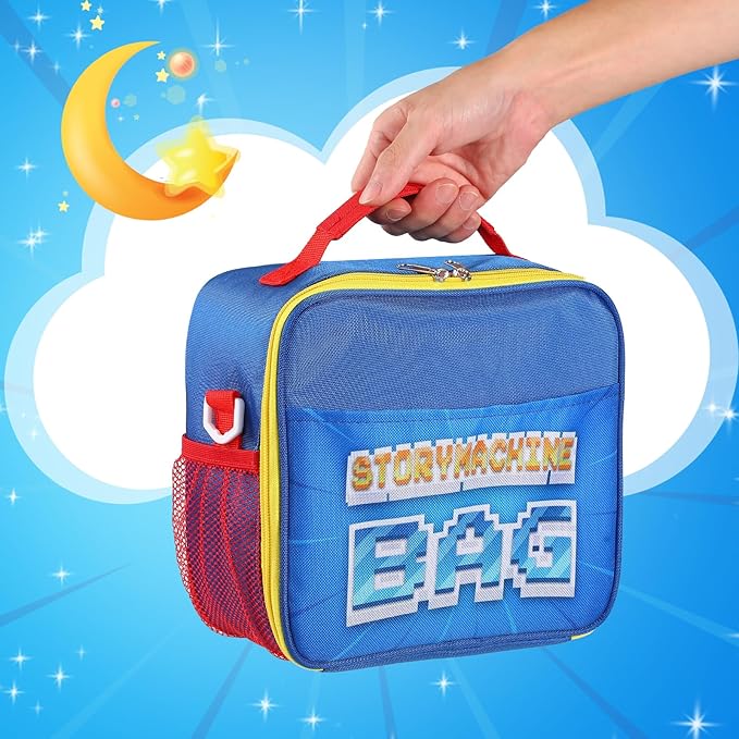 Storage Case for Little Tikes Story Dream Machine Books Starter Set, Toys Storage Holder Travel Case for Many Story Collection, Storytime/Little Golden Book Accessories, Blue, 8.6x8.2x5.5
