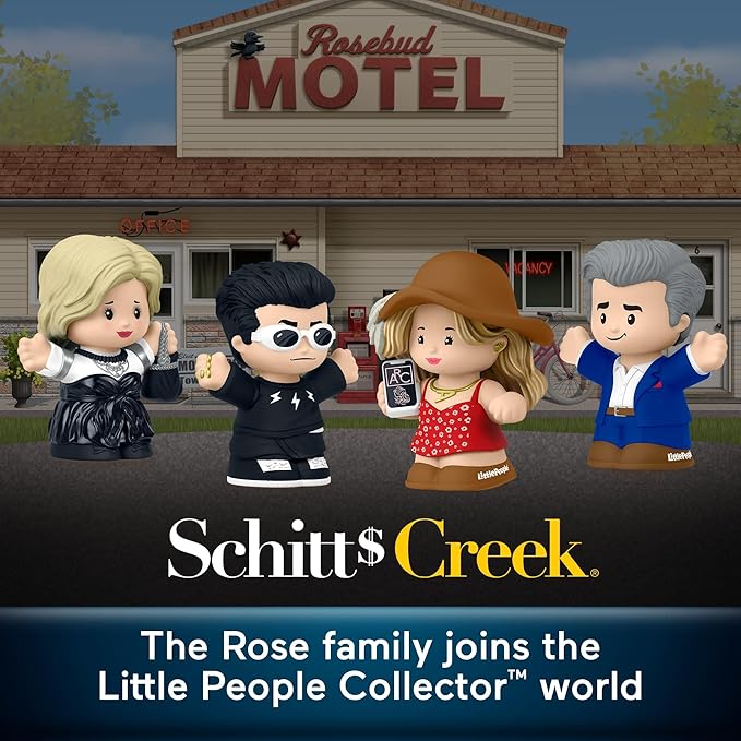 Little People Collector Schitt’s Creek TV Series Special Edition Set for Adults & Fans, 4 Figures in Display Package