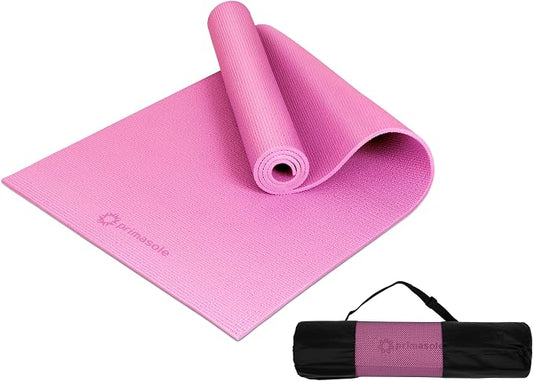 Primasole Yoga Mat with Carry Strap for Yoga Pilates Fitness and Floor Workout at Home and Gym Non-slip 9 colors
