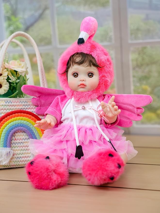 Reborn Baby Dolls, 18inch Large Realistic Hand-Rooted Hair Lifelike Baby Dolls with Accessories for 3+ Year Old Girls Gifts, Pretend Play, Collection