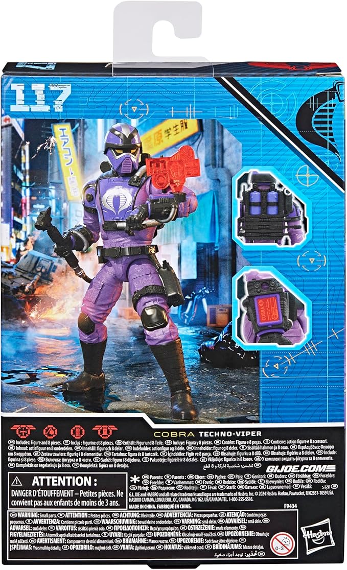 G.I. Joe Classified Series #117, Techno-Viper, Collectible 6-Inch Action Figure with 8 Accessories