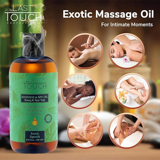 Sensual Massage Oil for Couples Sexual - Massage Oils for Date Night - Massage Oil for Massage Therapy - Aromatherapy Oil for Intimate Moments (Exotic)